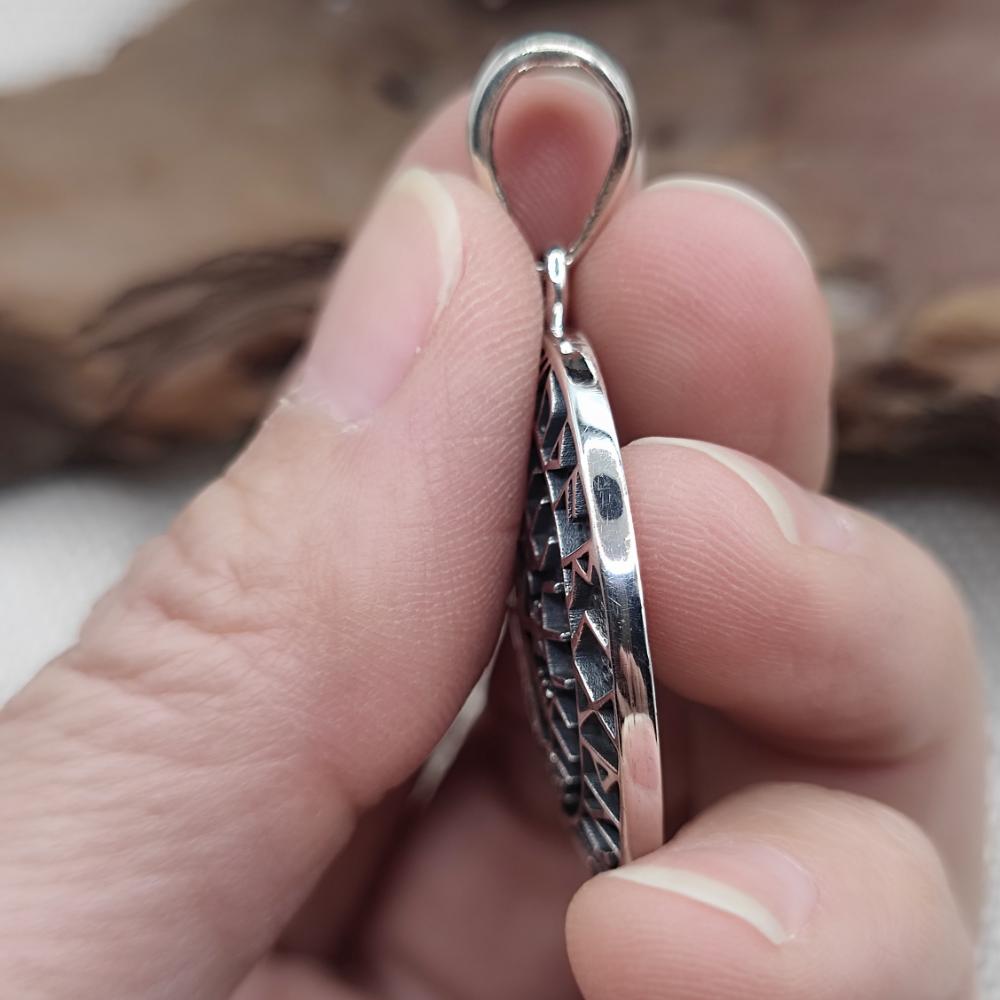 Ciondolo Vegvísir in argento 925 - DAVARAM