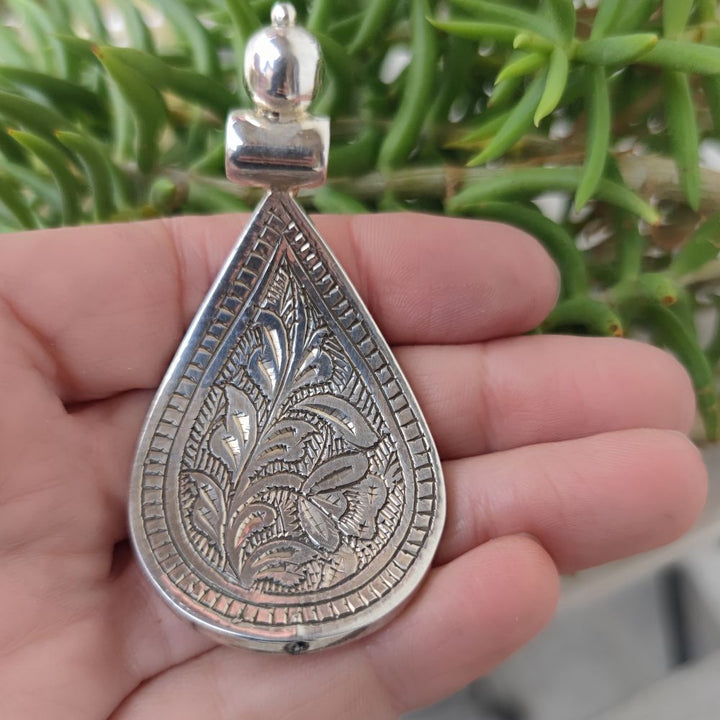 Ciondolo etnico indiano in argento 925 - MURHU