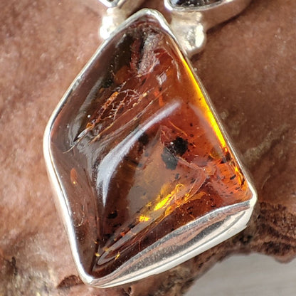 Ciondolo etnico in argento 925 con pietra - ANKRO