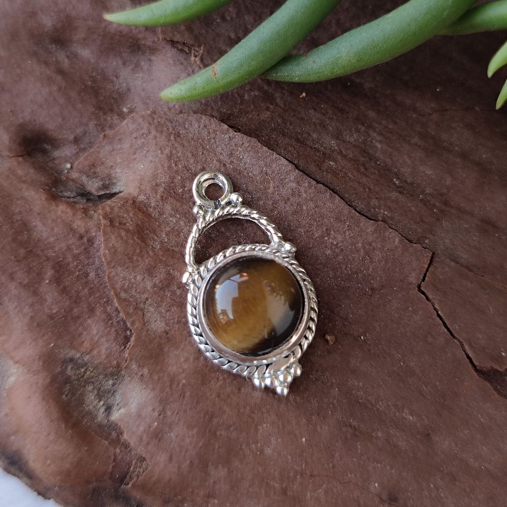 Ciondolo etnico in argento 925 pietra - DEOSAR