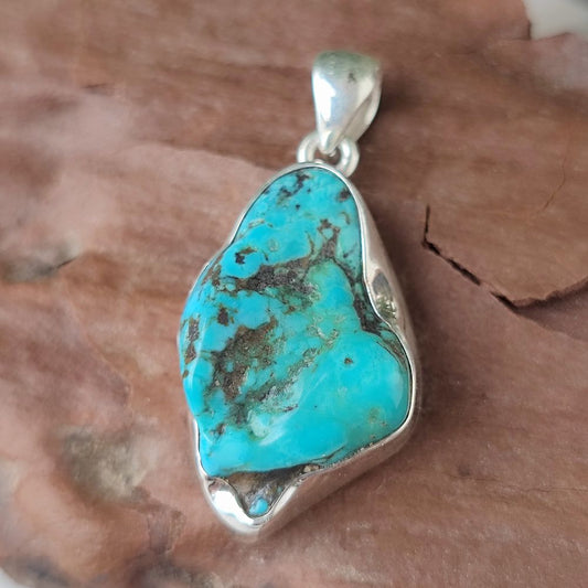 Ciondolo artigianale in argento 925 con pietra - JUNPUT