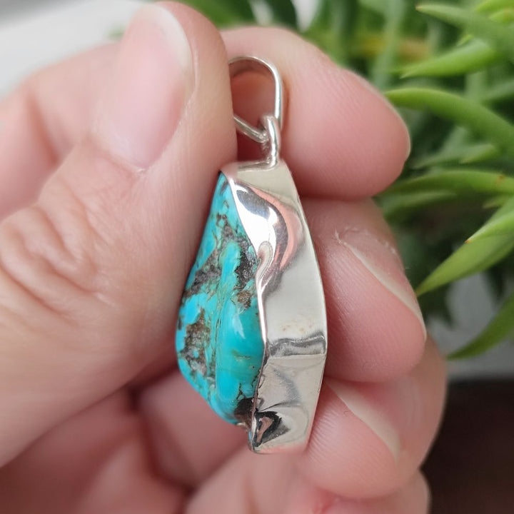 Ciondolo artigianale in argento 925 con pietra - JUNPUT