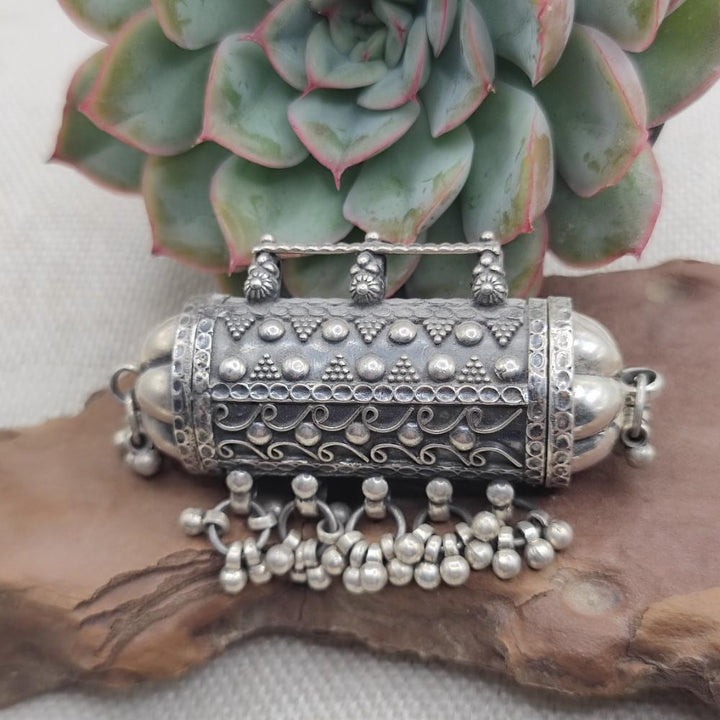 Ciondolo etnico porta preghiere argento 925 - PUTTUR