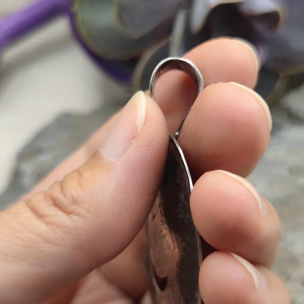 Ciondolo etnico mezzaluna in argento antico - TAVISHA