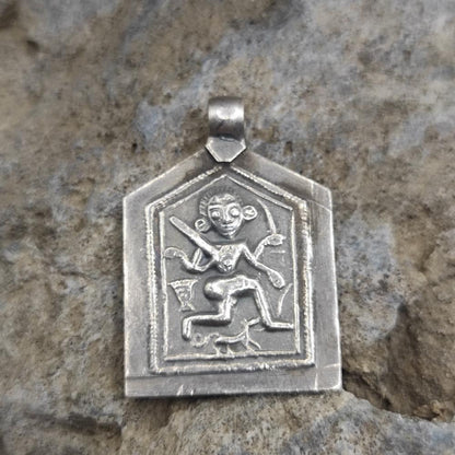 Ciondolo etnico in argento antico Hanuman - AGNIVESH