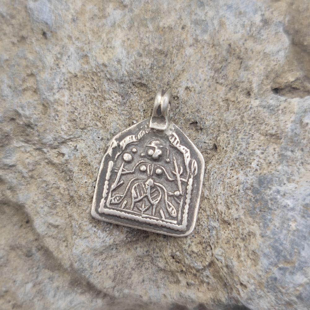 Ciondolo etnico in argento antico Shiva - ANISHA