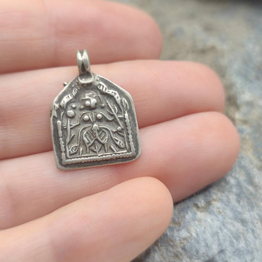 Ciondolo etnico in argento antico Shiva - ANISHA