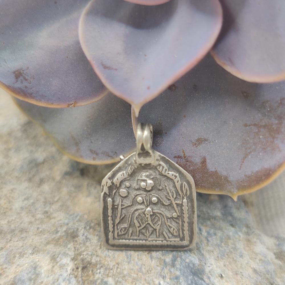 Ciondolo etnico in argento antico Shiva - ANISHA