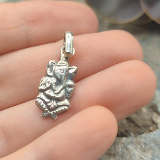 Ciondolo etnico in argento 925 Ganesh - ANIMA