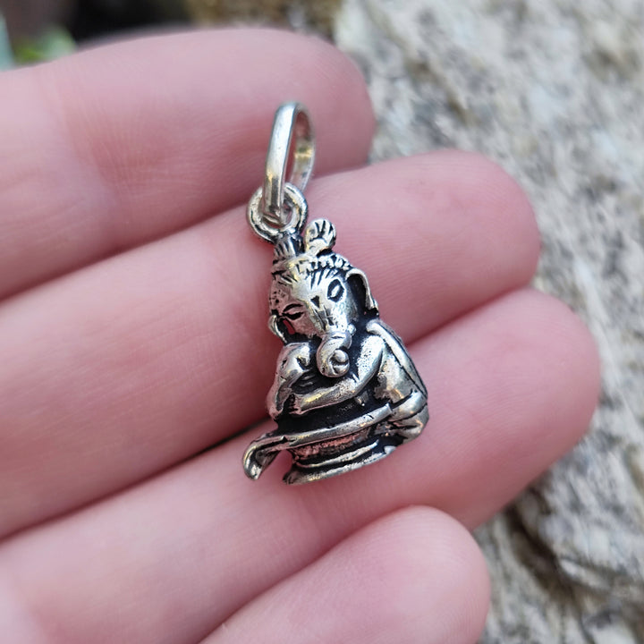 Ciondolo etnico in argento 925 Ganesh - SAMRUP