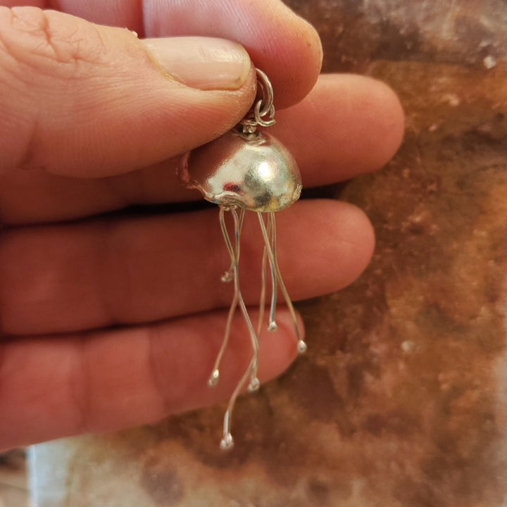 Handmade sterling silver 925 jellyfish pendant - NISHA