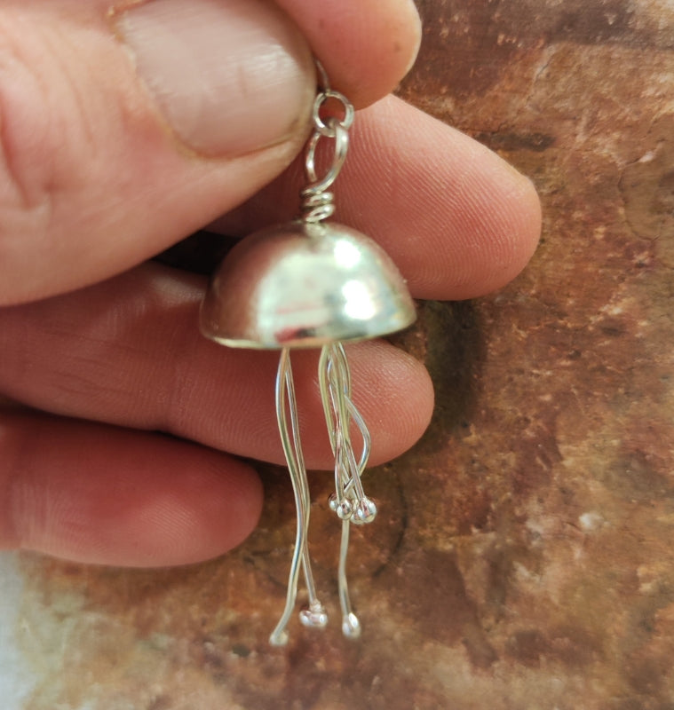 Handmade sterling silver 925 jellyfish pendant - NISHA
