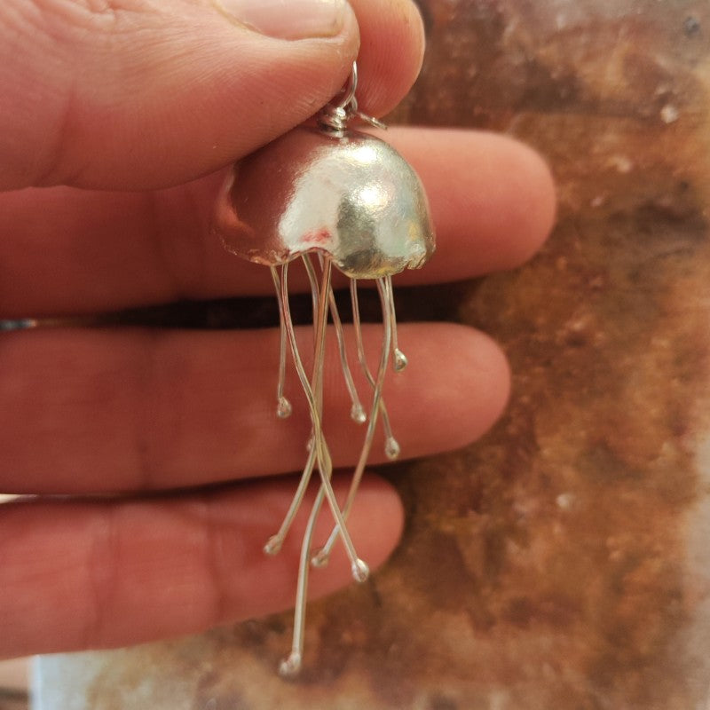 Handmade sterling silver 925 jellyfish pendant - NISHA