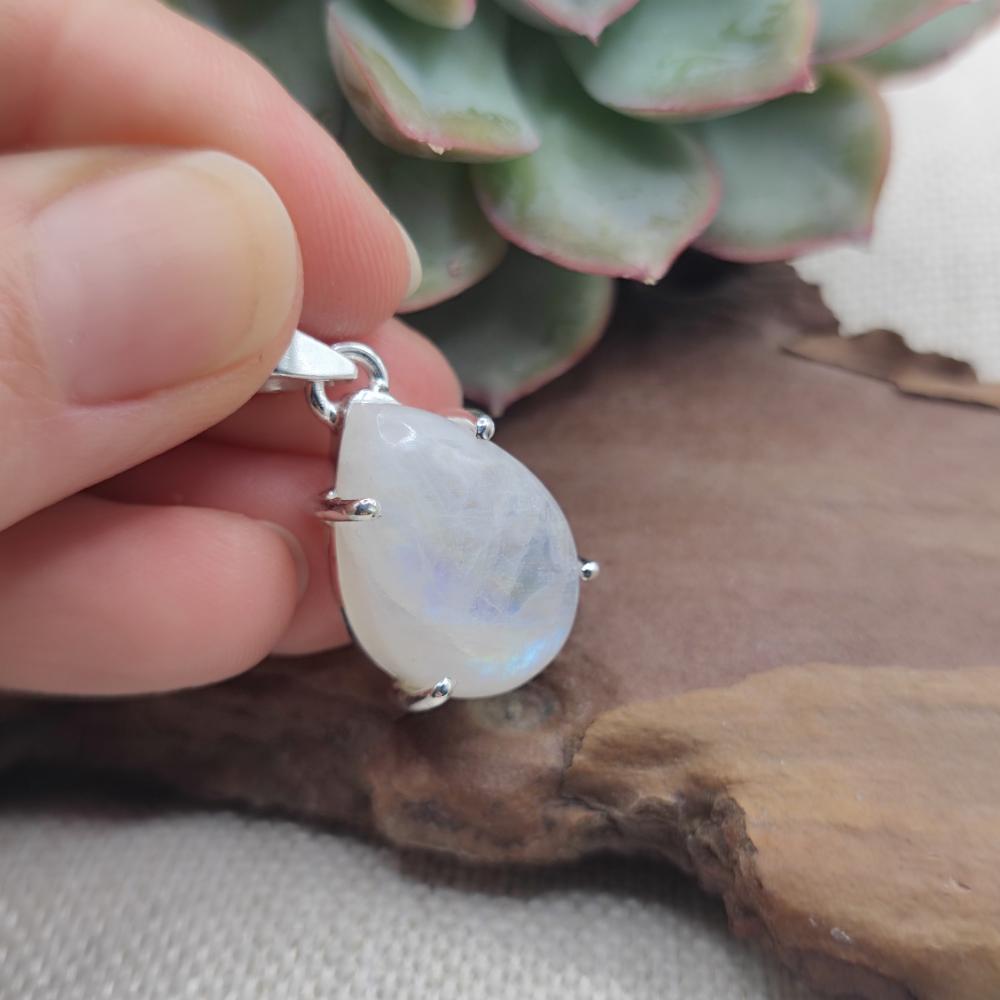 Ciondolo a goccia in argento 925 pietra di luna - SIRCILLA