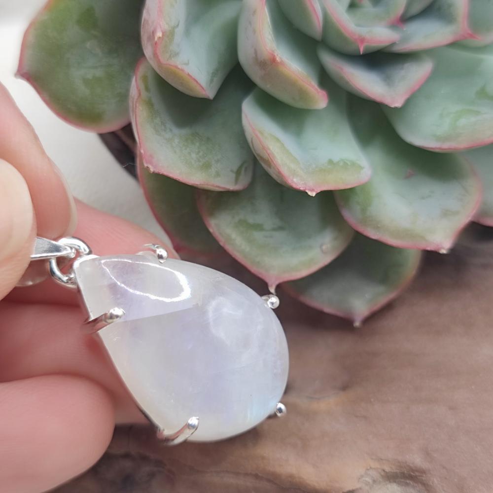 Ciondolo a goccia in argento 925 pietra di luna - SIRCILLA