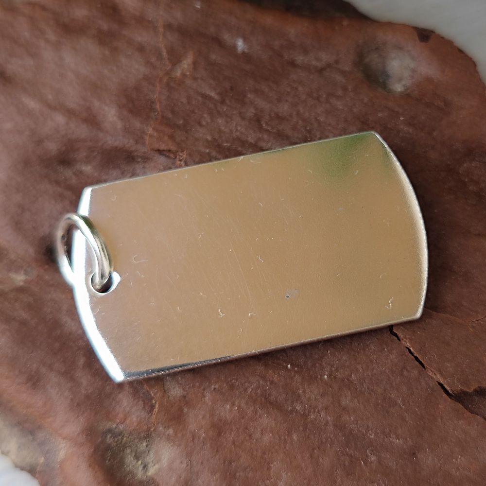 Ciondolo medaglietta in argento 925 - LUKE