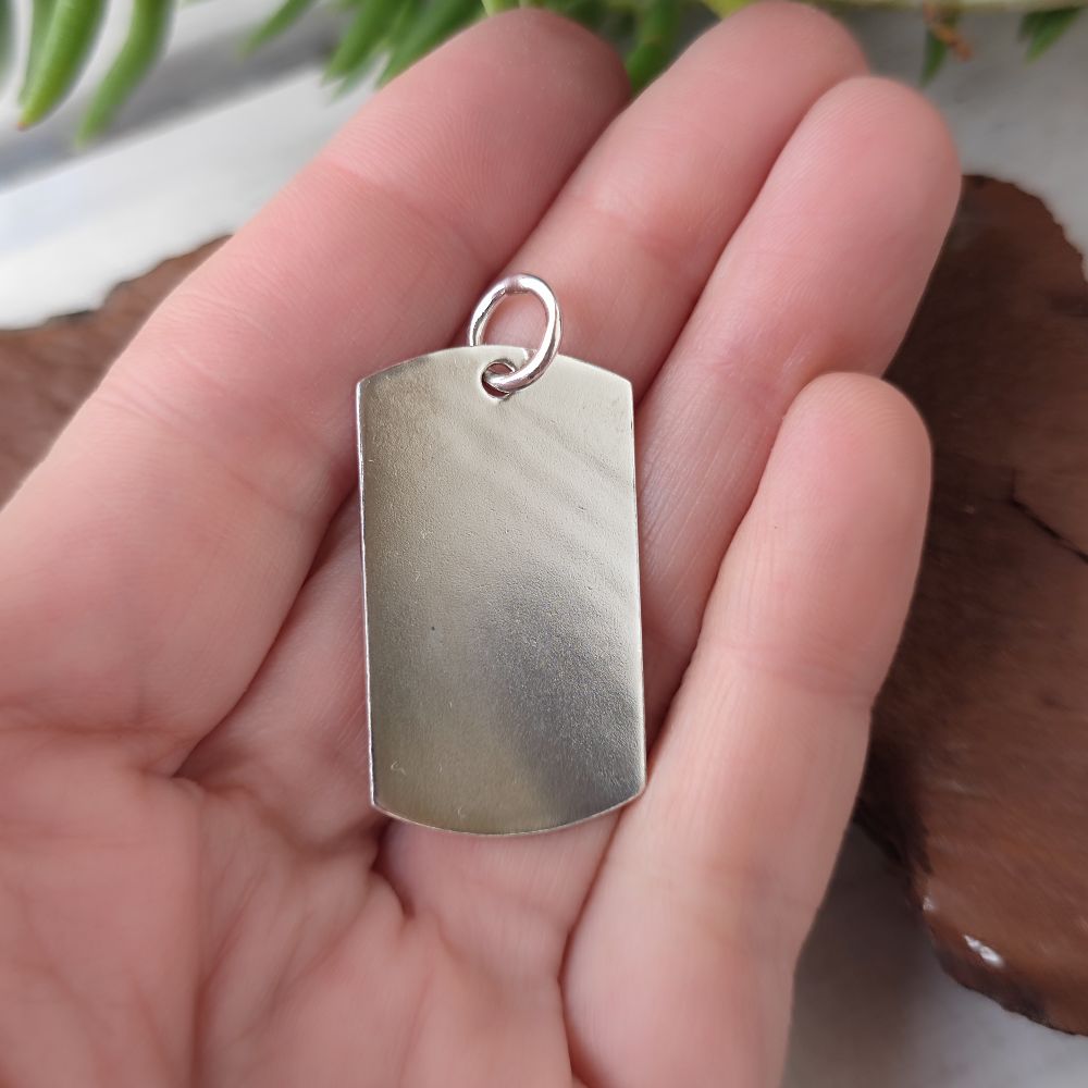 Ciondolo medaglietta in argento 925 - LUKE