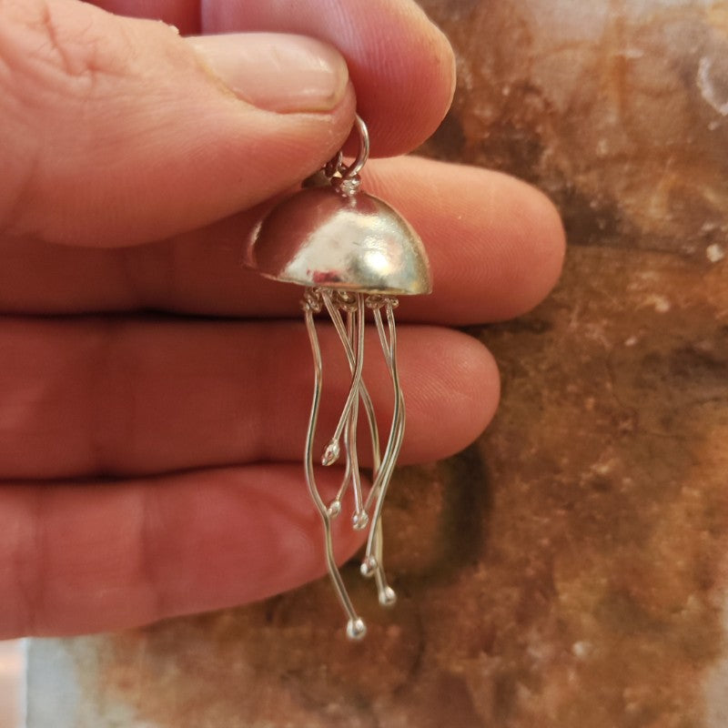 Handmade sterling silver 925 jellyfish pendant - NISHA