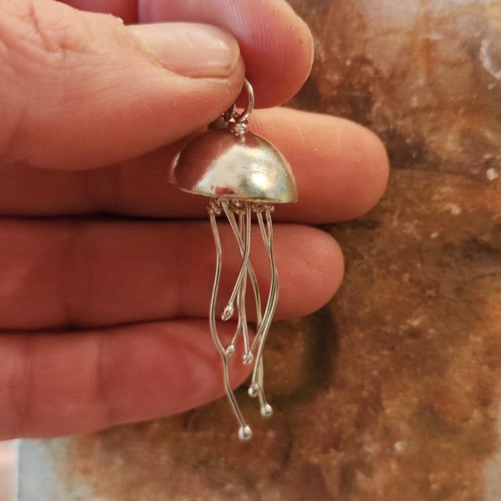 Handmade sterling silver 925 jellyfish pendant - NISHA
