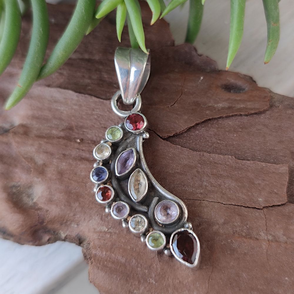 Ciondolo multi-pietra in argento 925 - KAIRO