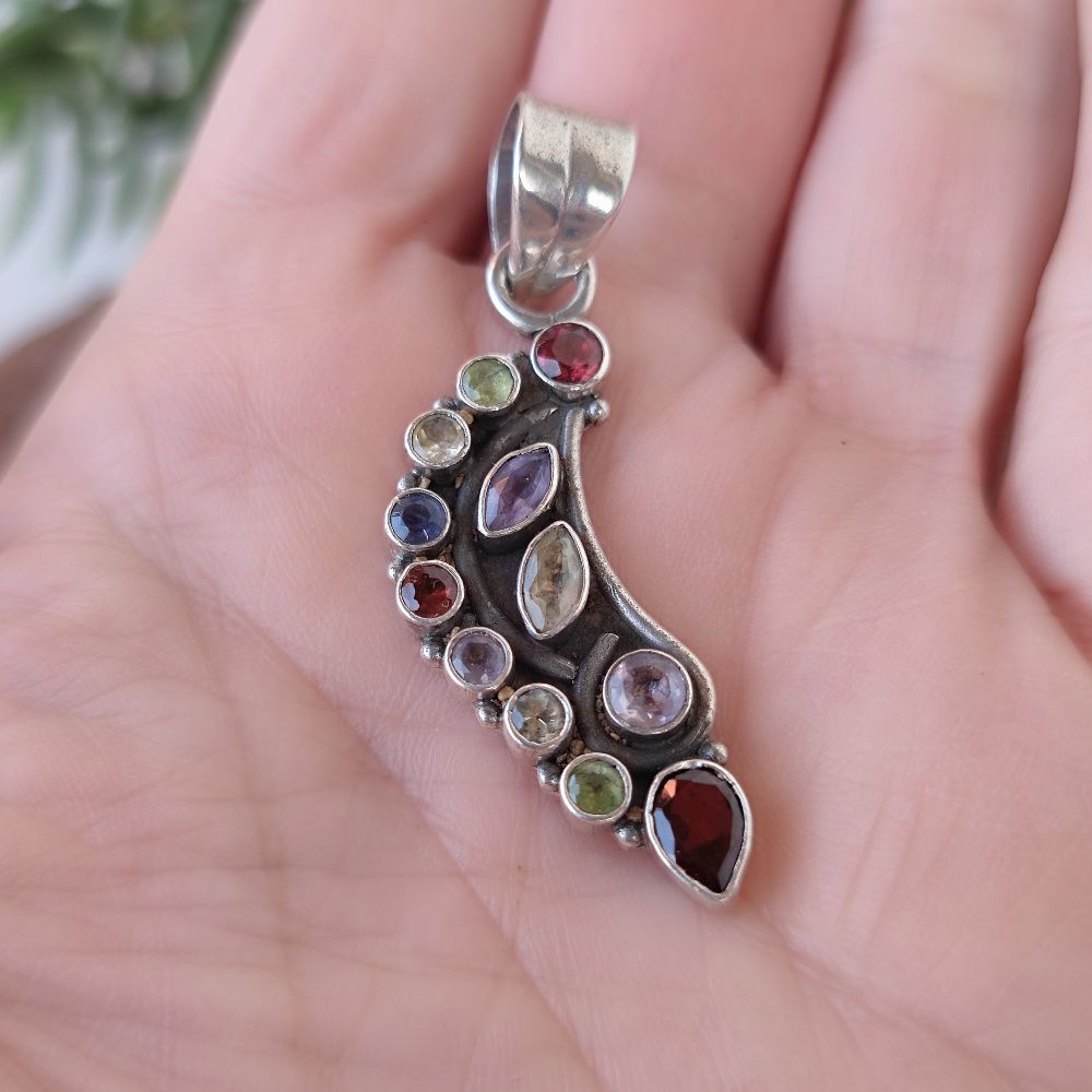 Ciondolo multi-pietra in argento 925 - KAIRO