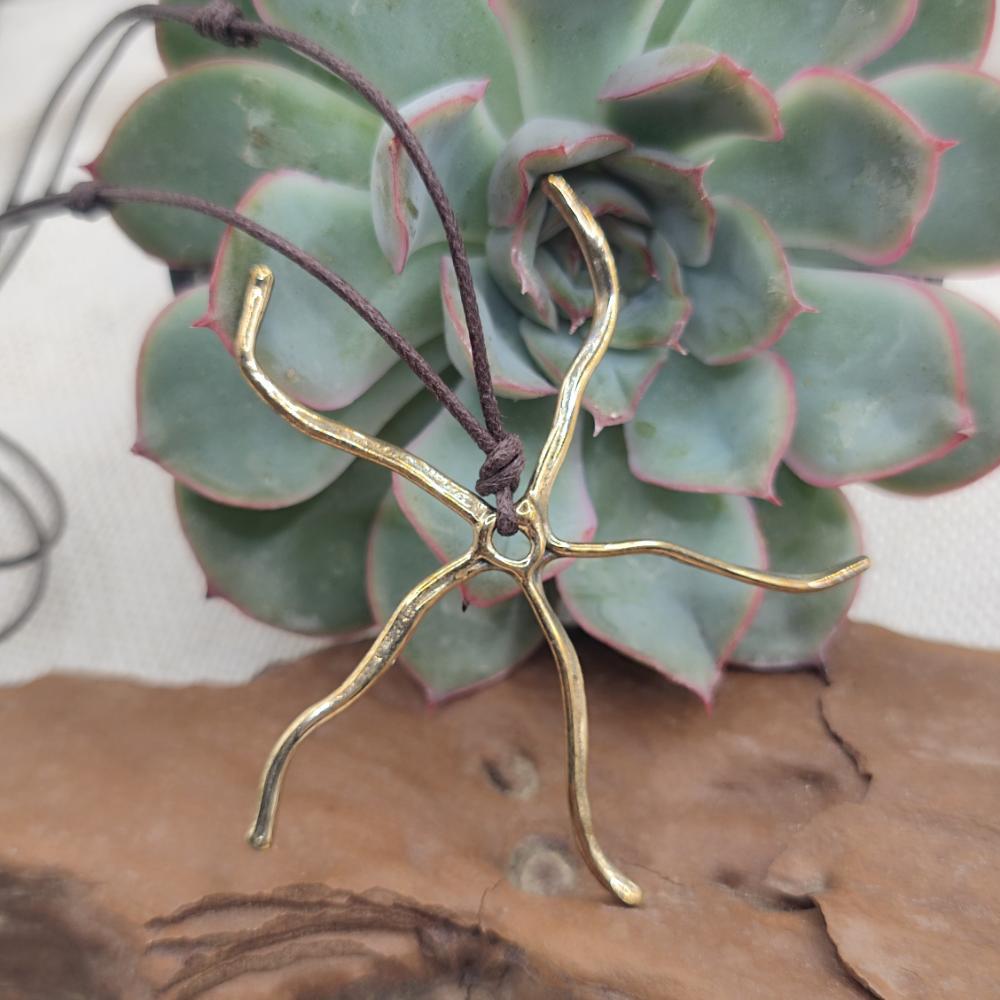 Ciondolo in ottone dorato stella marina - HITODE