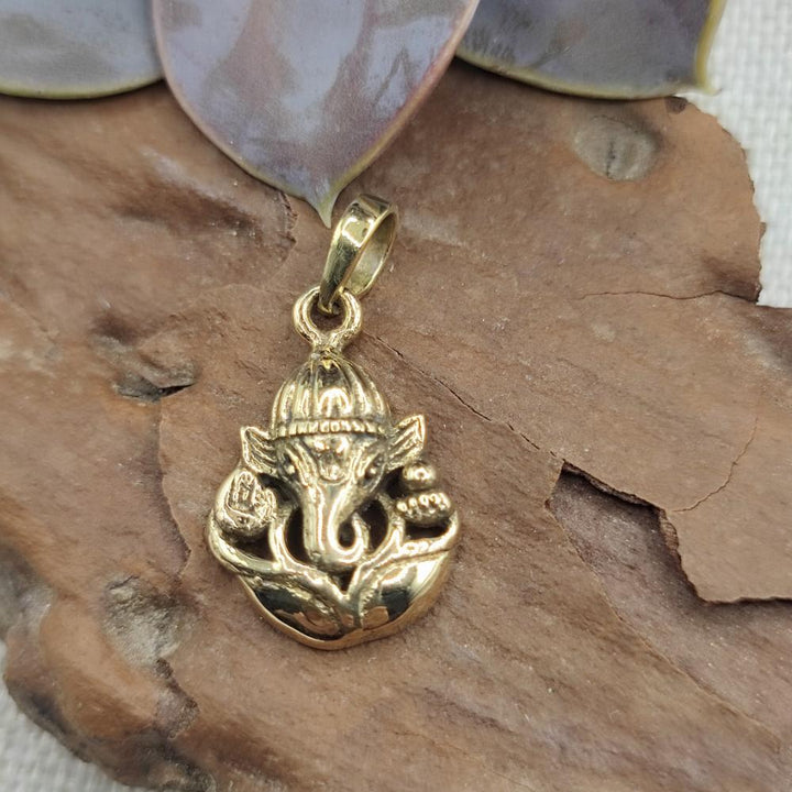 Ciondolo etnico Ganesh in ottone - RAYPUR