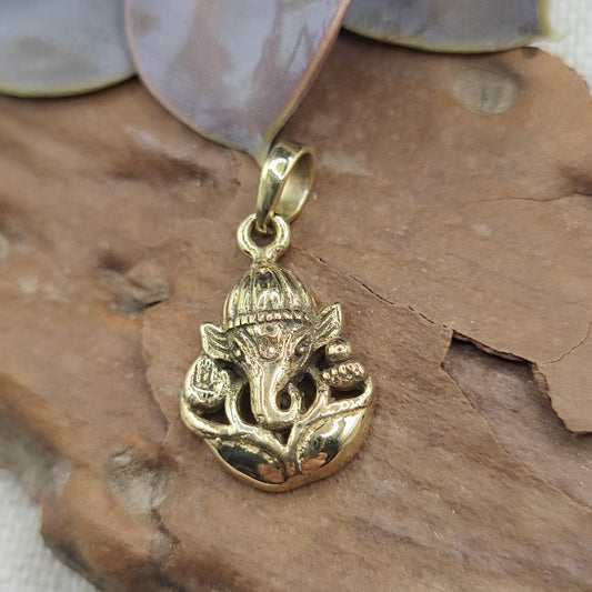 Ciondolo etnico Ganesh in ottone - RAYPUR