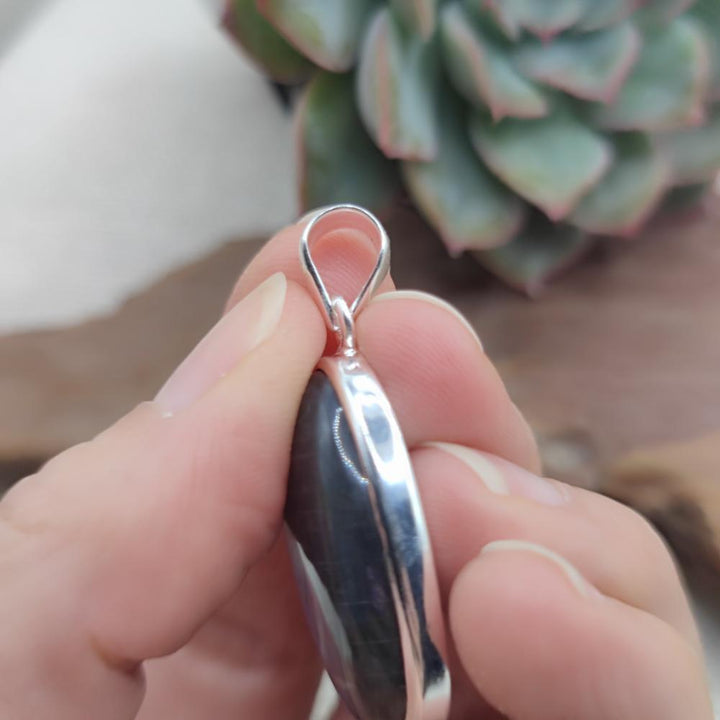 Ciondolo ovale in argento 925 labradorite - SATTENA