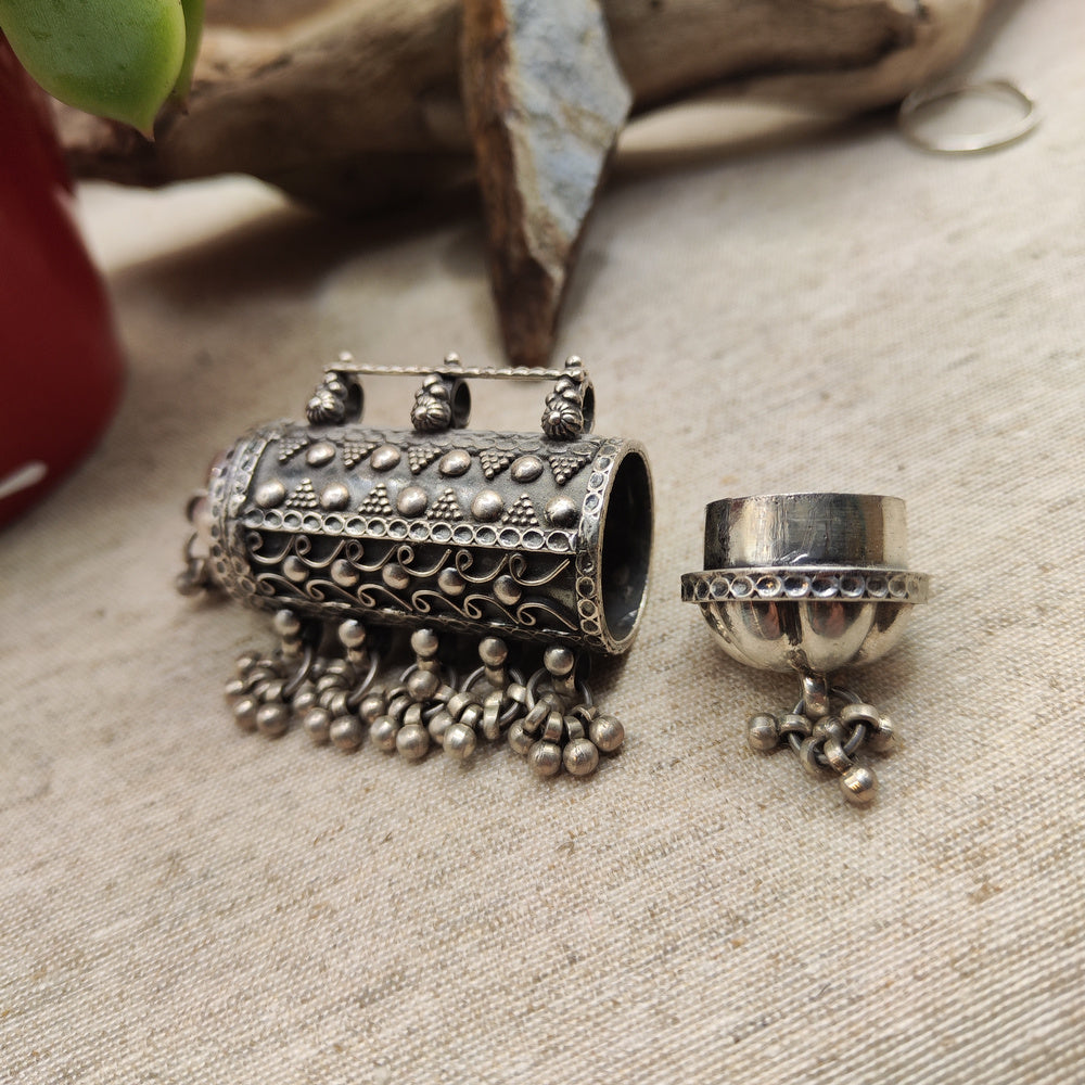 Ciondolo etnico porta preghiere argento 925 - PUTTUR aperto