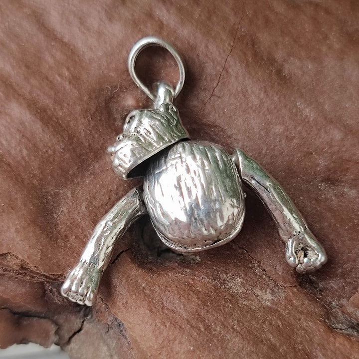 Ciondolo scimmia in argento 925 - MONKEY