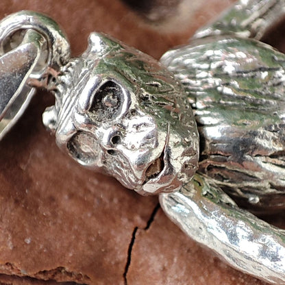 Ciondolo scimmia in argento 925 - MONKEY