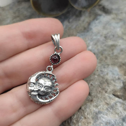 Ciondolo sole e luna in argento 925 - VASANTA
