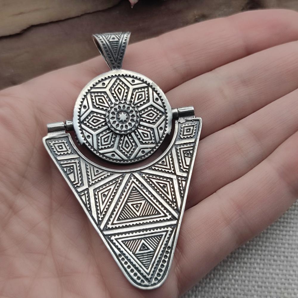 Ciondolo TUAREG in argento 925 onice nero - KAMMAM