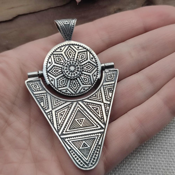 Ciondolo TUAREG in argento 925 onice nero - KAMMAM