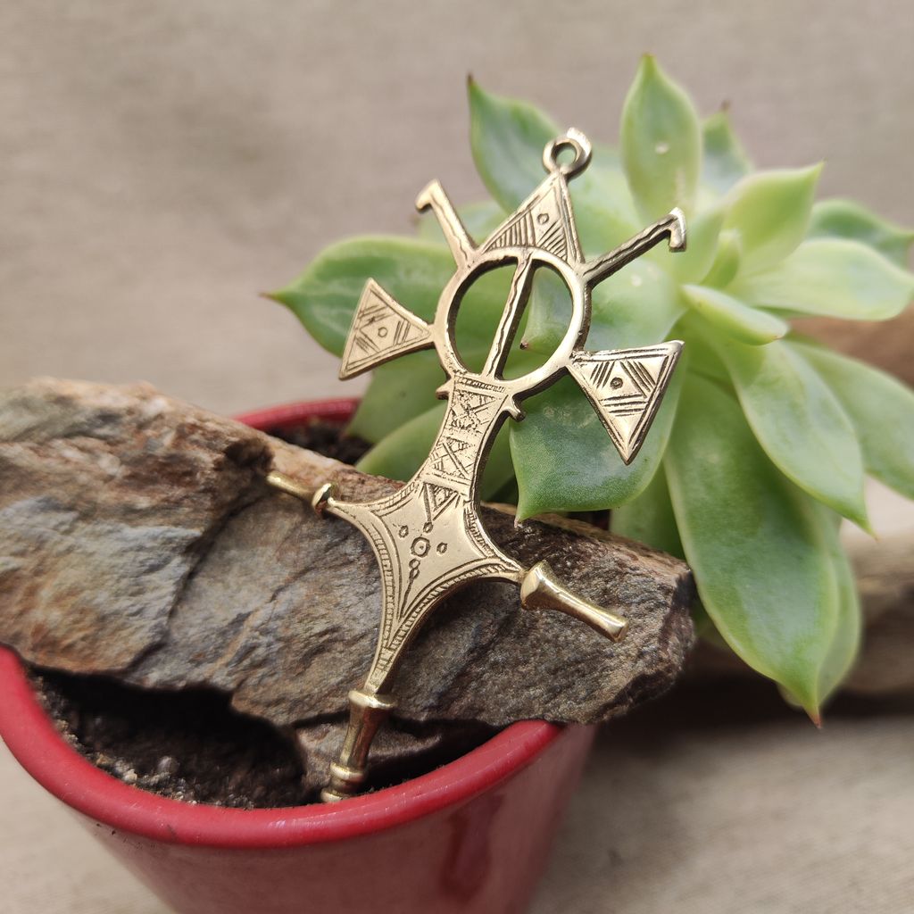 Croce TUAREG in ottone -  Tahoua