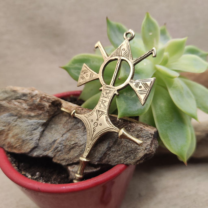 Croce TUAREG in ottone -  Tahoua