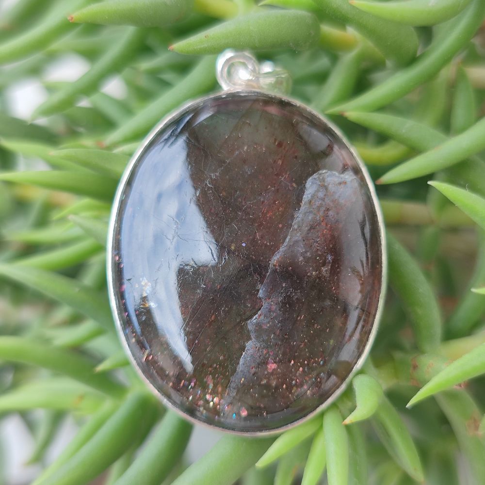 Ciondolo artigianale in argento 925 con pietra - HEMGIR