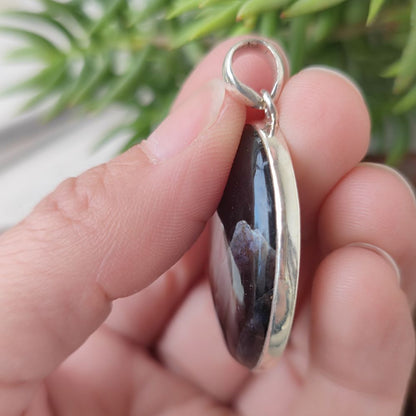 Ciondolo artigianale in argento 925 con pietra - HEMGIR