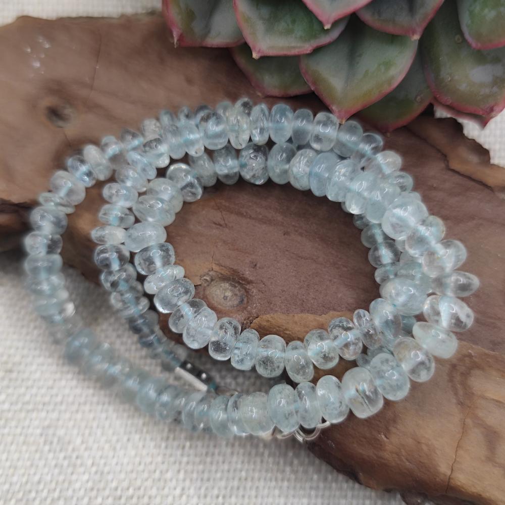 Collana artigianale acquamarina in argento 925 - MAHANANDA