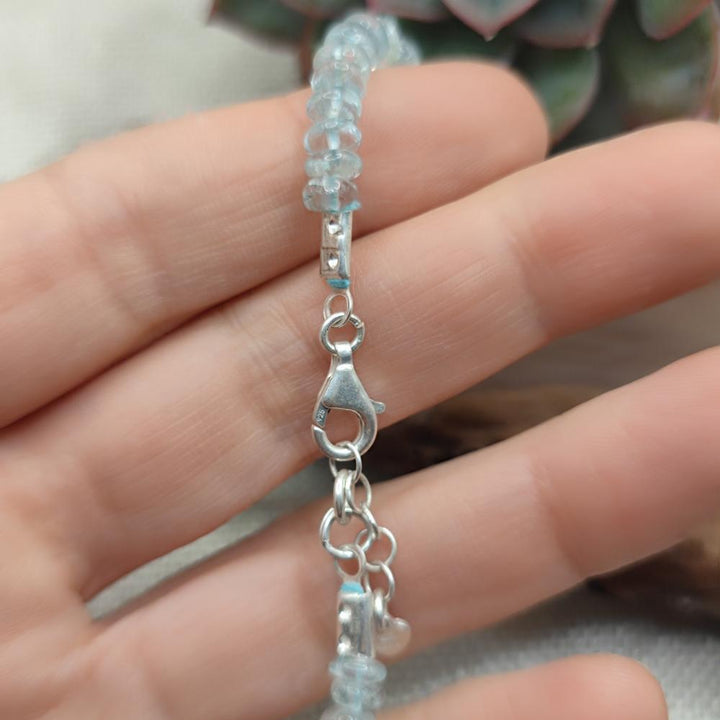 Collana artigianale acquamarina in argento 925 - MAHANANDA