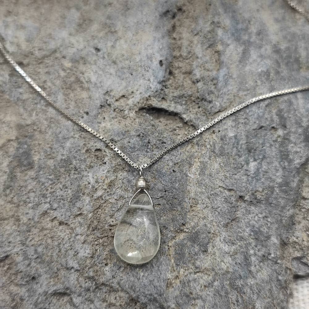 Collana in argento 925 con ametista verde - AYENKA