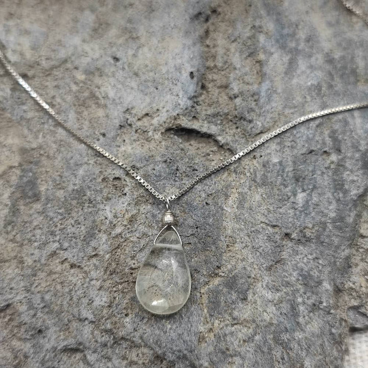 Collana in argento 925 con ametista verde - AYENKA