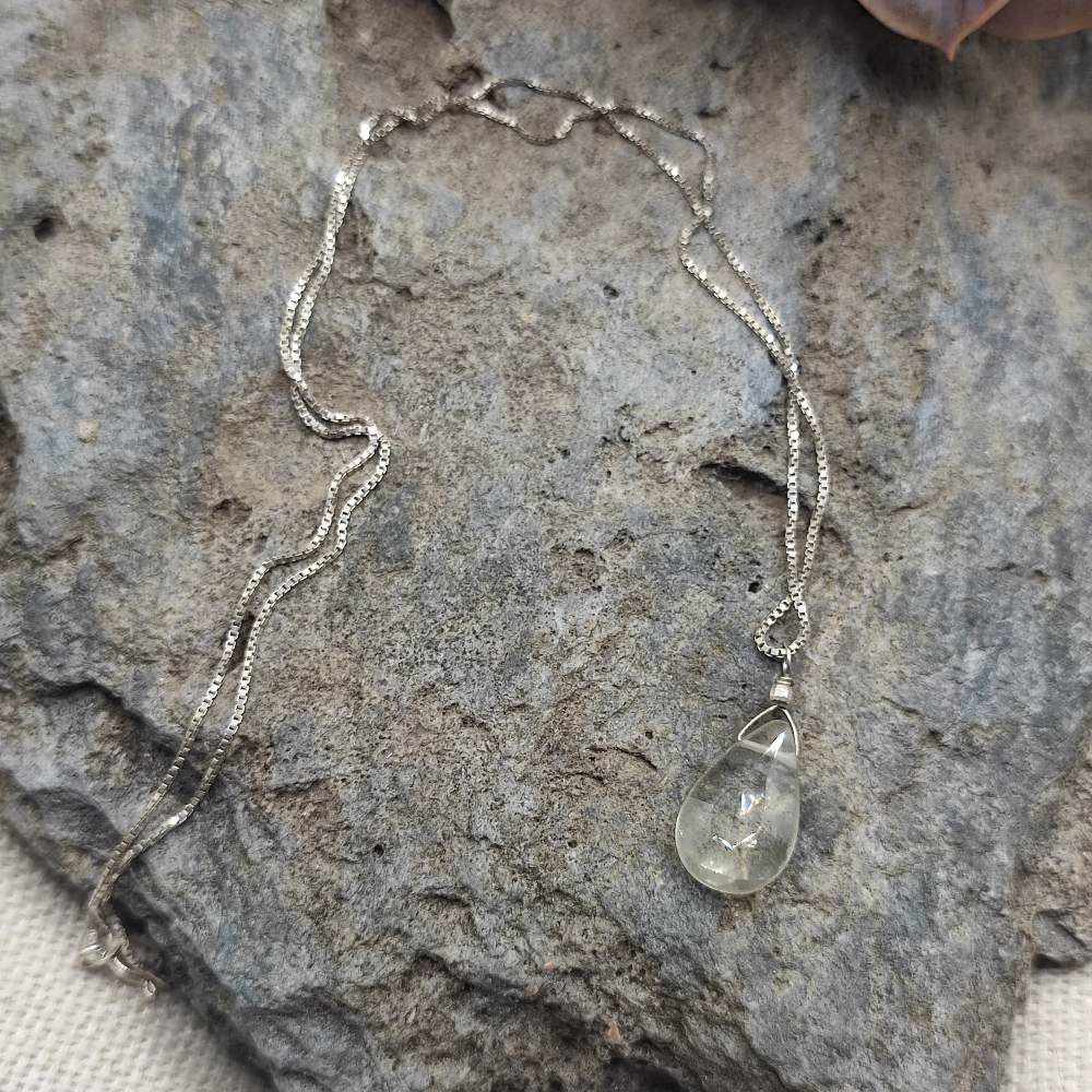Collana in argento 925 con ametista verde - AYENKA