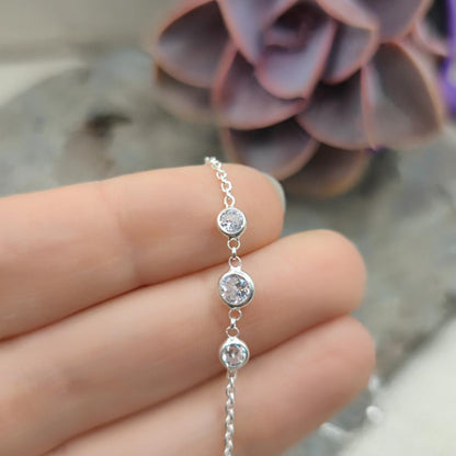 Collana girocollo in argento con zirconi - MEHERAN