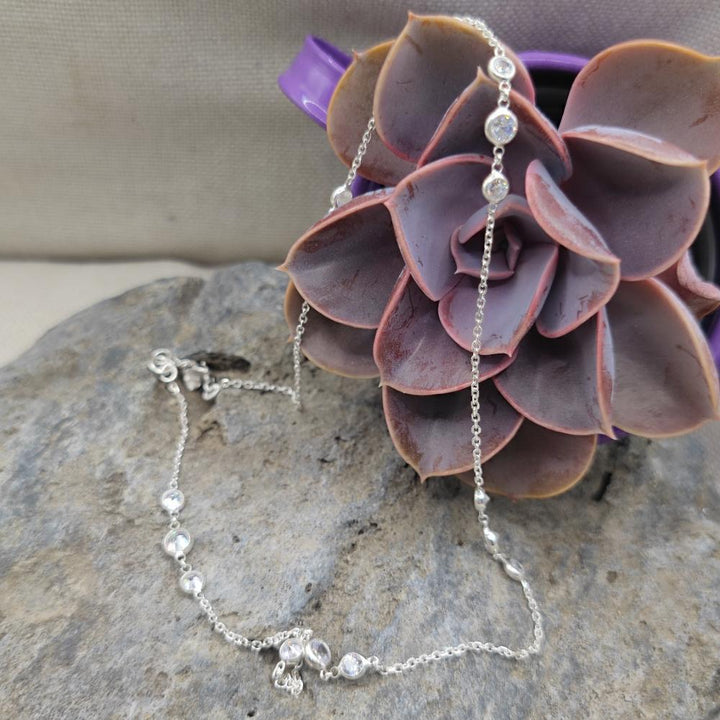 Collana girocollo in argento con zirconi - MEHERAN