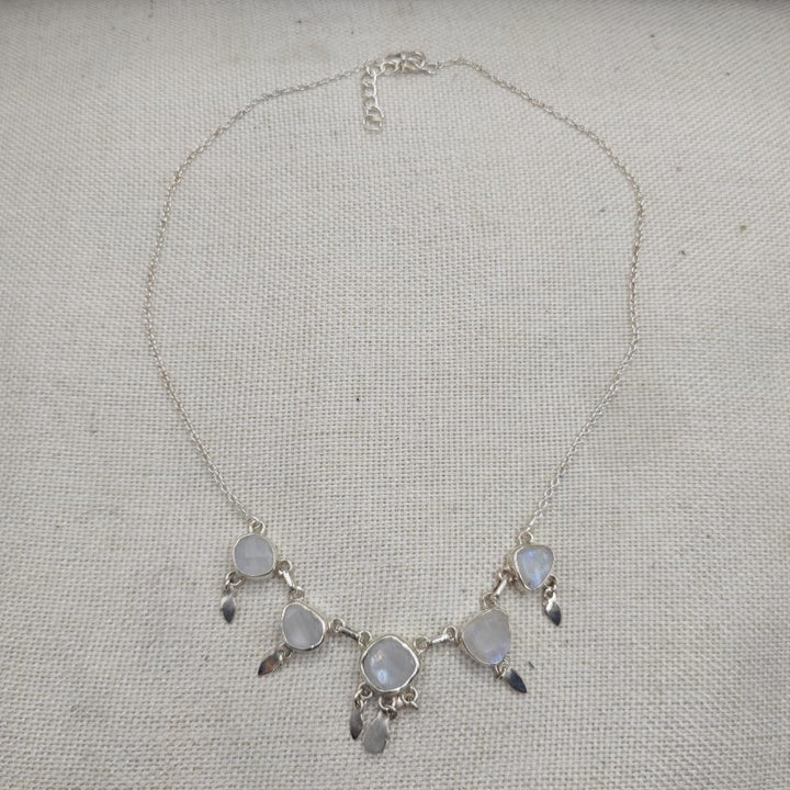 Collana in argento 925 con pietra di luna - RUHANI