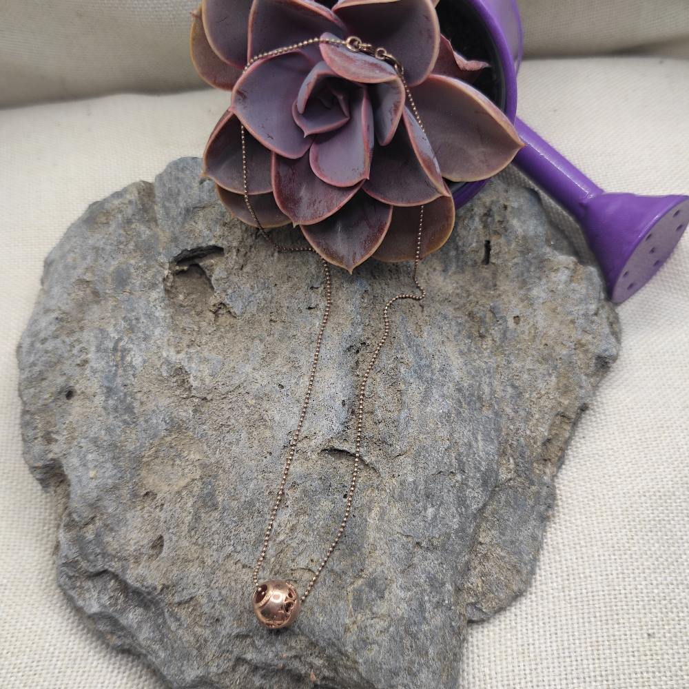 Collana in argento rosé con cuori - MAHENUR