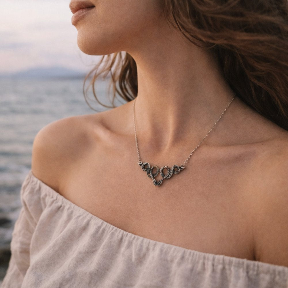COLLANA in argento 925 con serpenti - KALYA