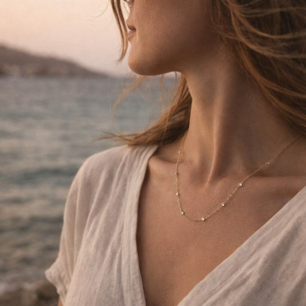 Collana in argento con zirconi - SHAIRA